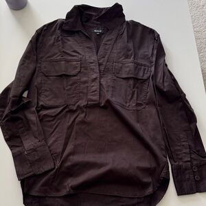 Madewell Chocolate Brown Button-Up Shirt